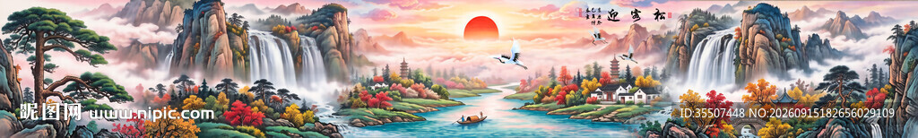 巨幅山水画