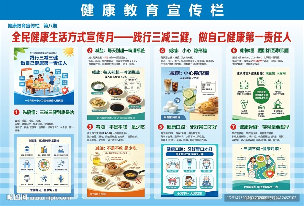 践行三减三健  做自己健康第一
