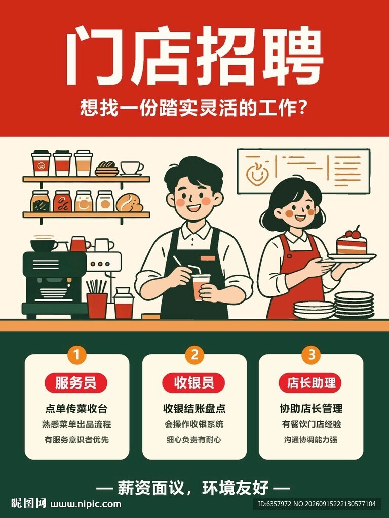 门店招聘啦 诚邀有志之士
