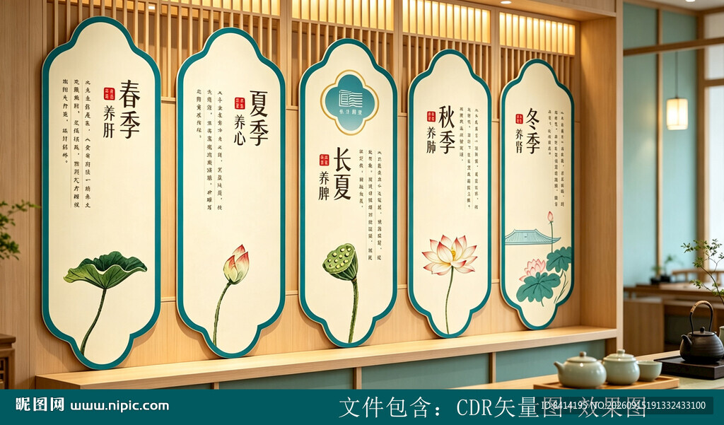 四季养生文化墙