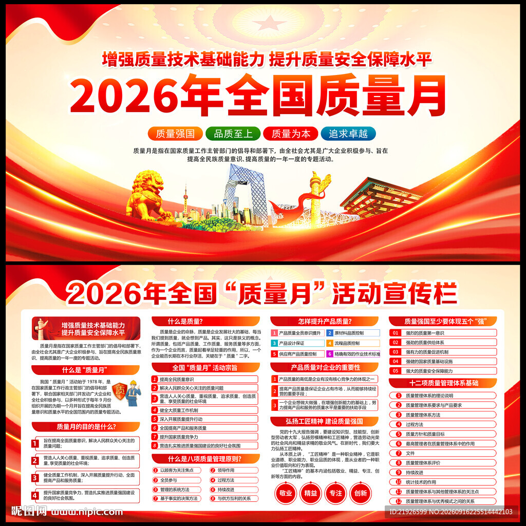 2026年质量月展板