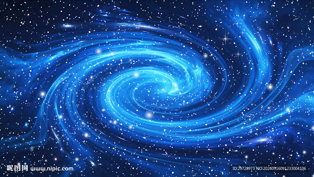 蓝色梦幻旋涡星空