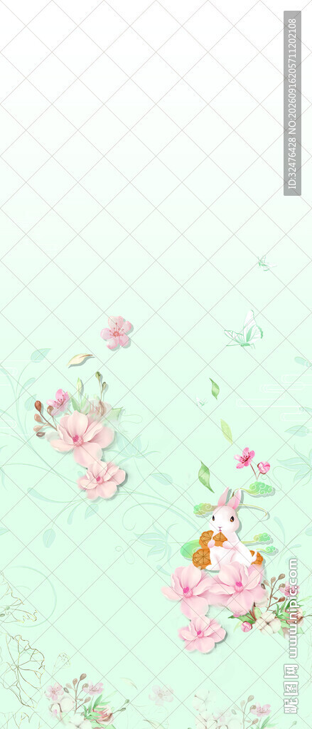 清新花卉图案背景