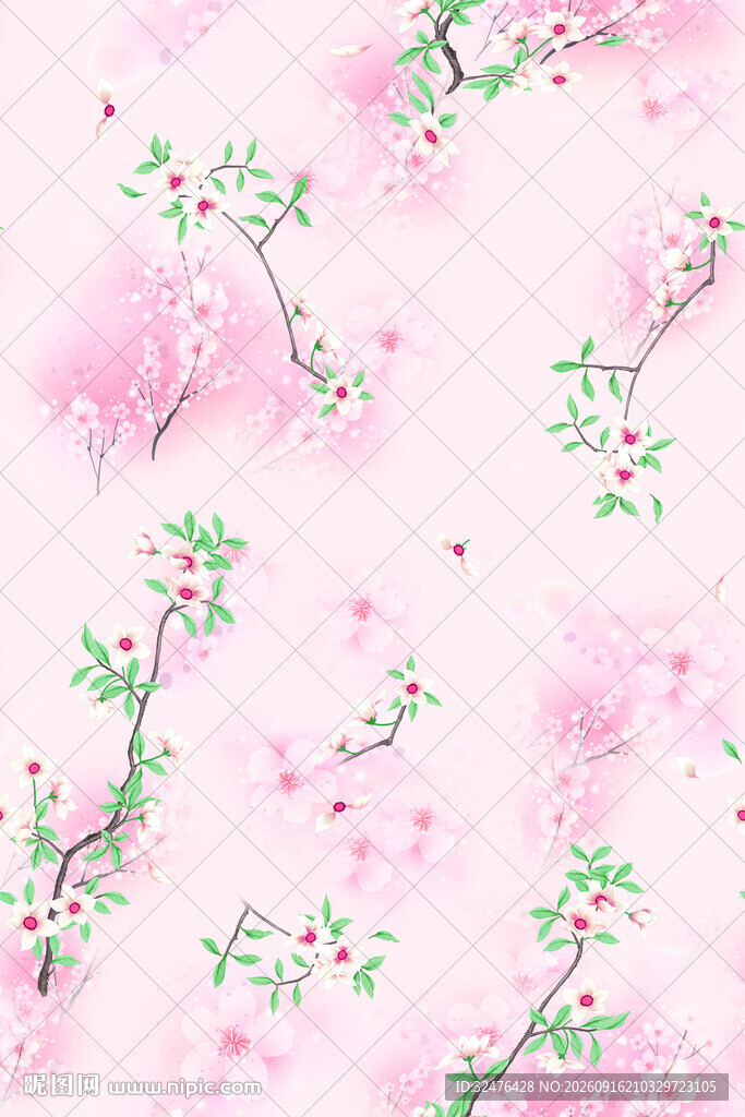 粉色樱花背景纹理图案