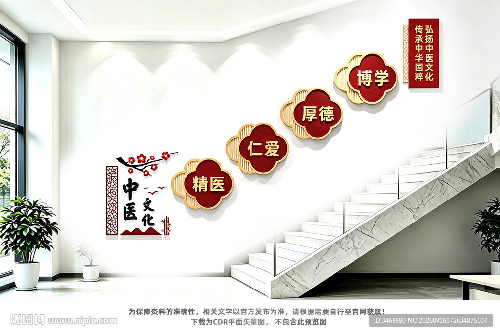 中医楼梯文化墙