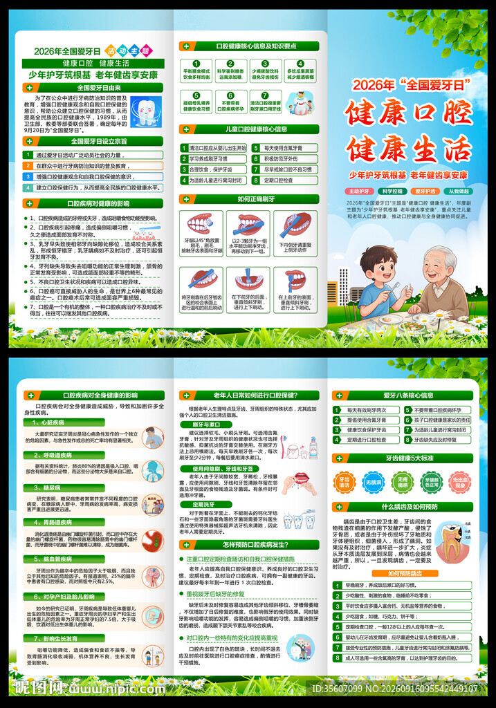 全国爱牙日三折页