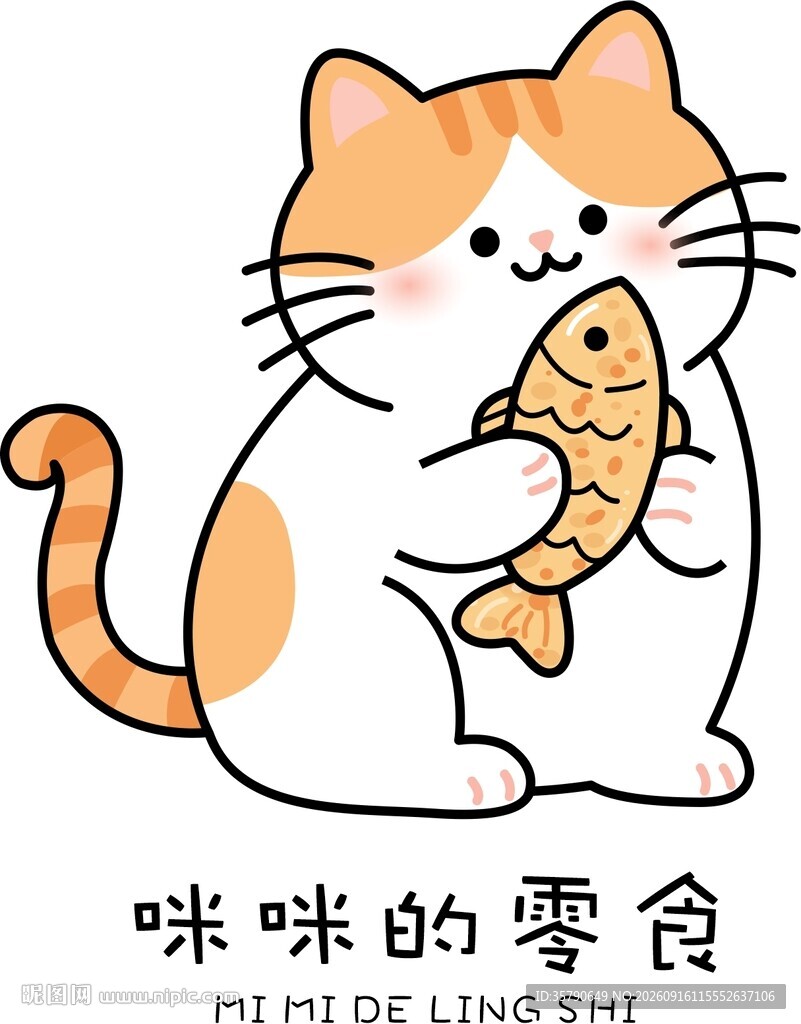 卡通宠物小猫咪矢量图