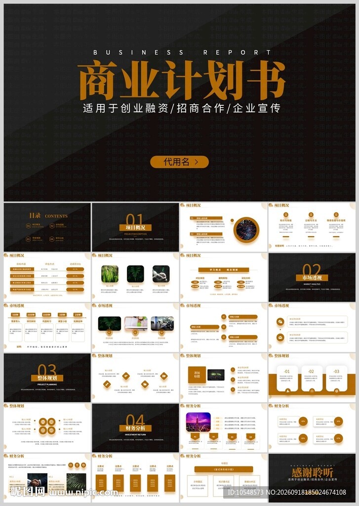 商业计划书PPT模板展示