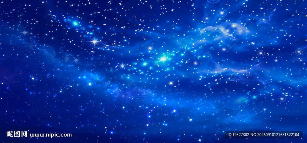 蓝色色璀璨星空吊顶