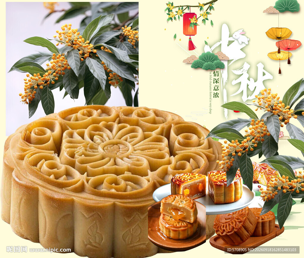 中秋月饼素材