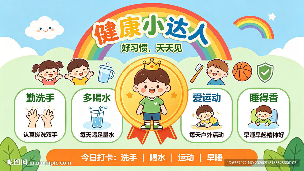健康小达人宣传海报