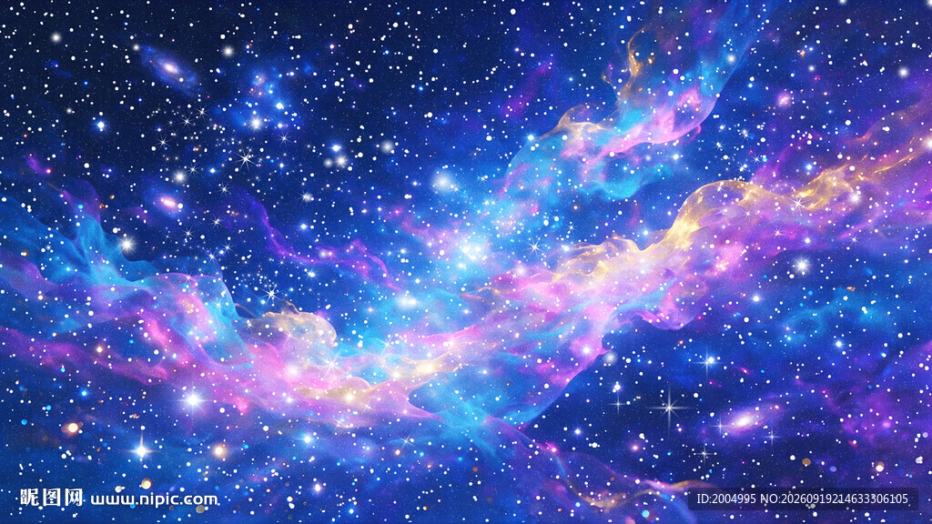 梦幻绚丽的璀璨星空