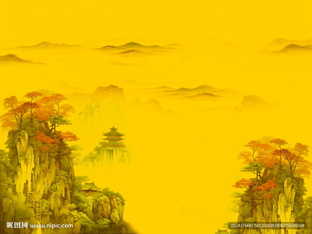山水壁画