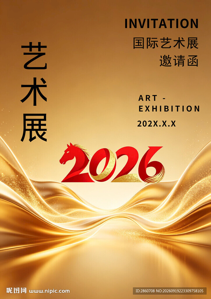 2026艺术展邀请函海报