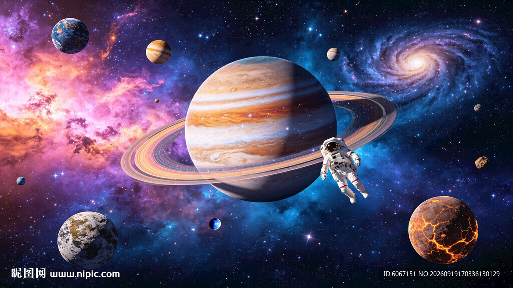 宇宙星空外太空黑洞银河星球背景