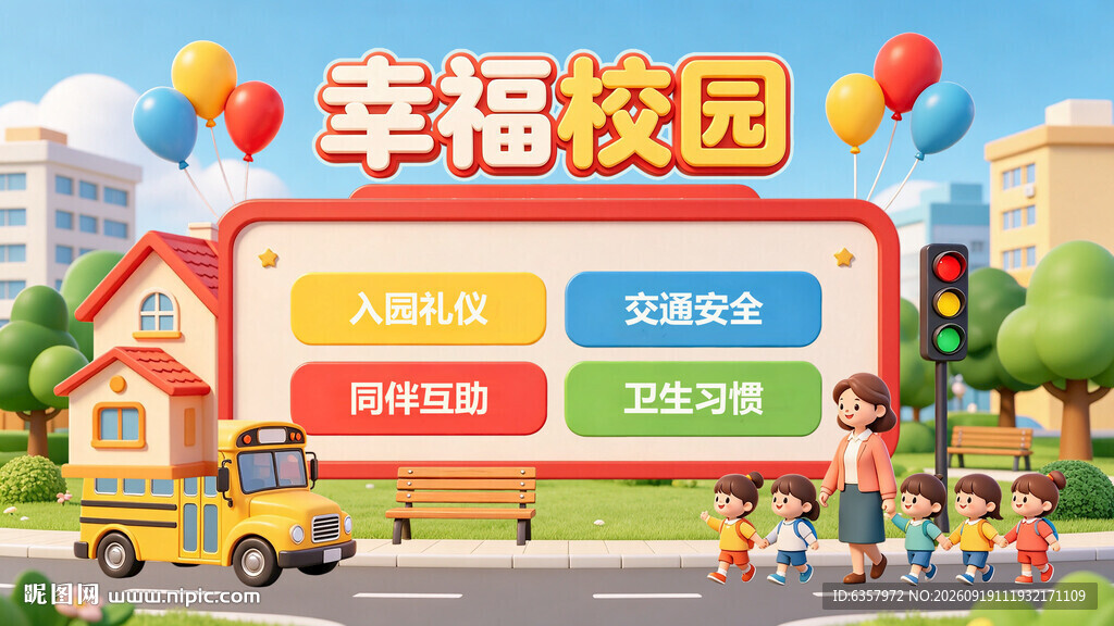 幸福校园生活场景展示