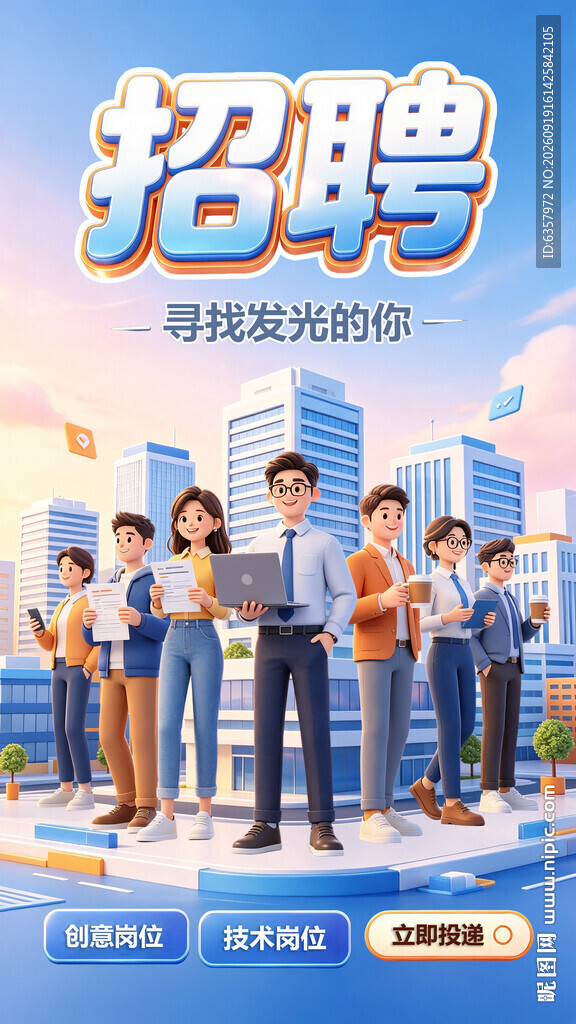 招聘海报 寻找发光的你