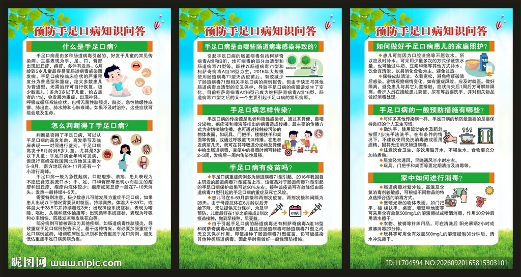 预防手足口病知识展板