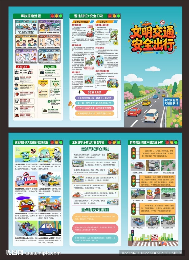 农村交通安全三折页