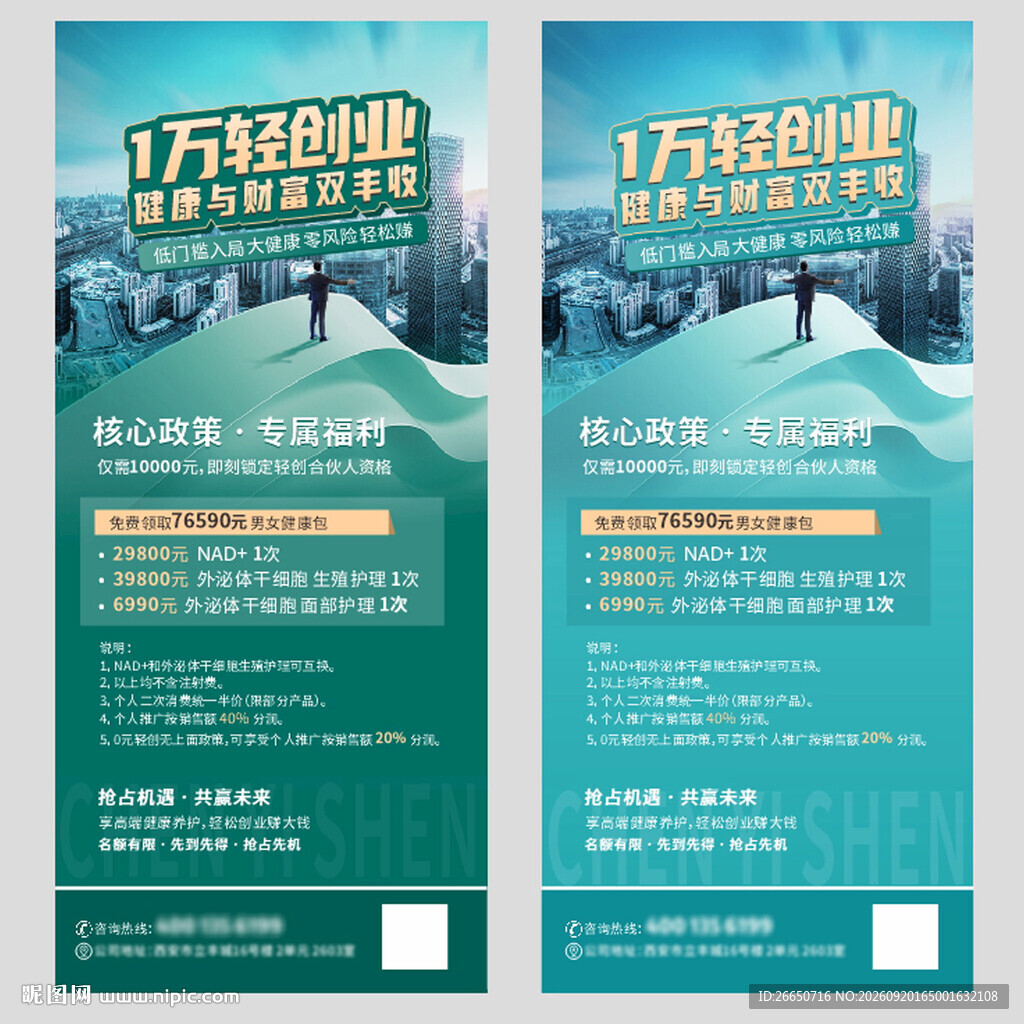 创意质感招商活动易拉宝海报