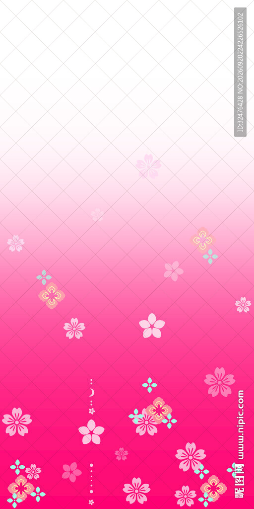 粉色花朵渐变背景图