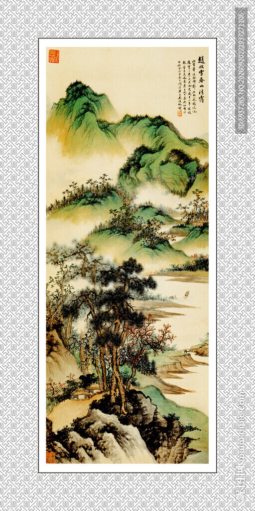 中式山水国画意境图