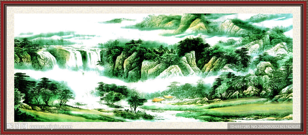 山水墨画景观