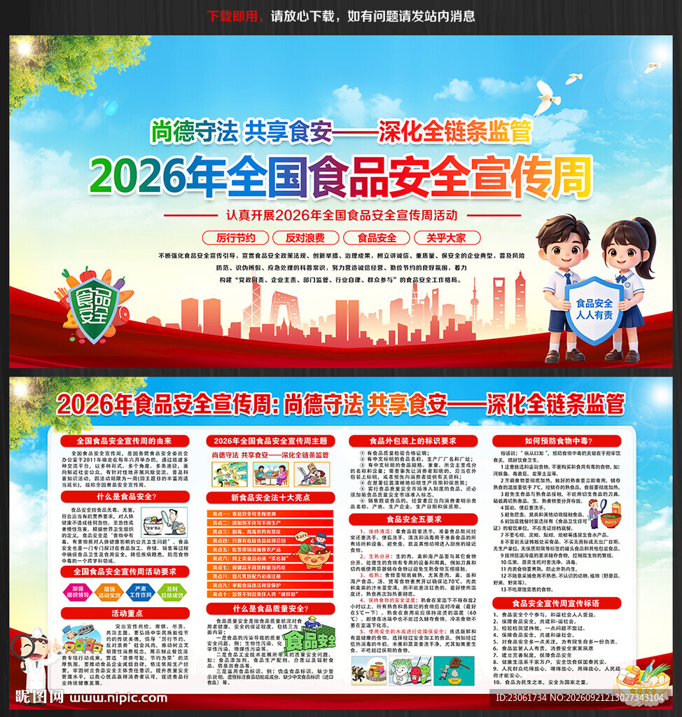 2026食品安全宣传周展板