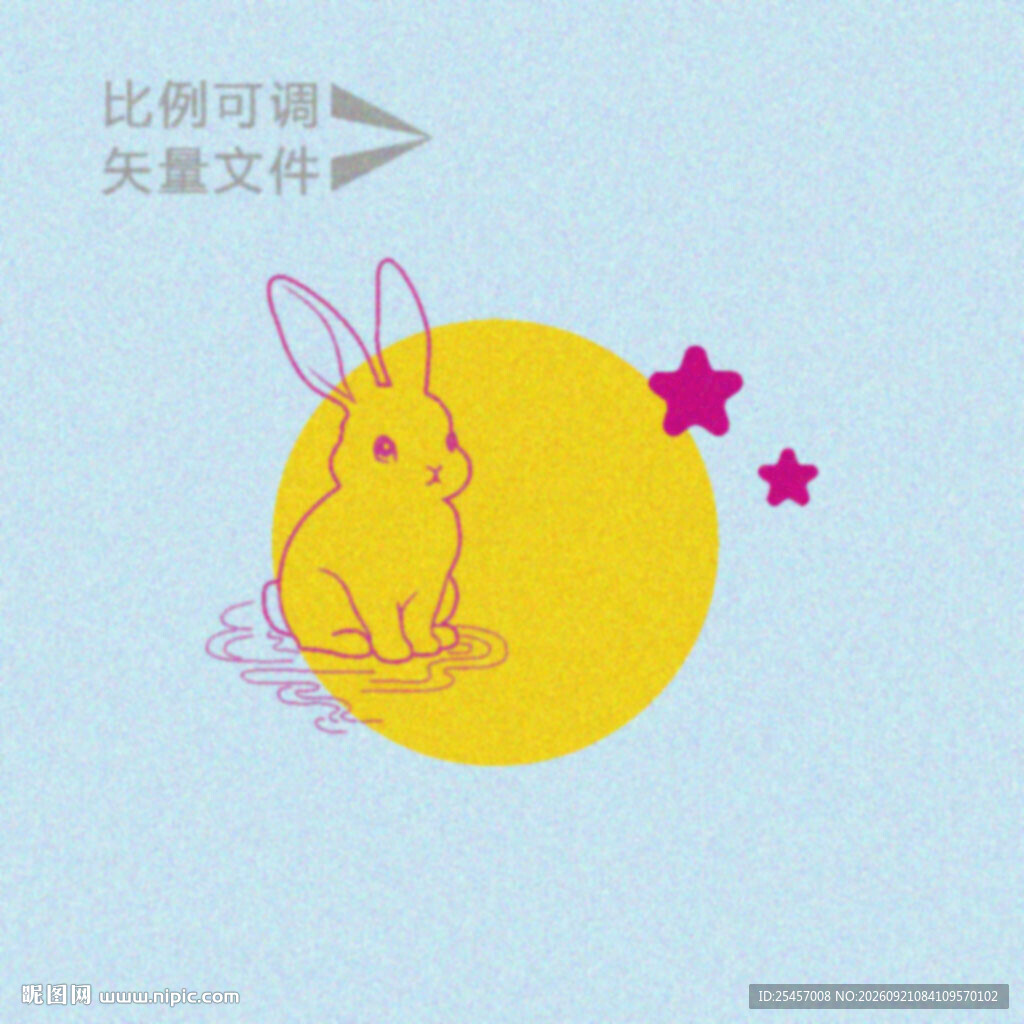 玉兔望月  