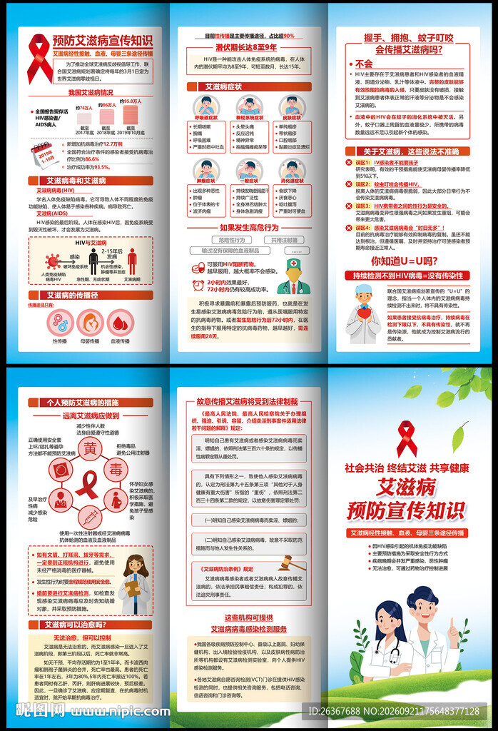 艾滋病三折页