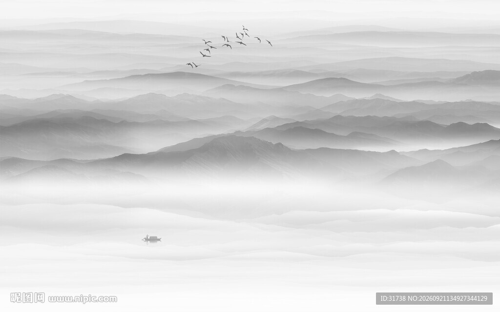 水墨山水风景画