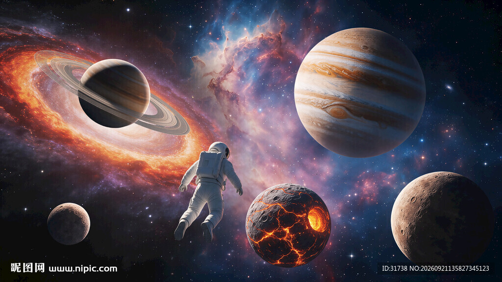 浩瀚宇宙星空星球背景图