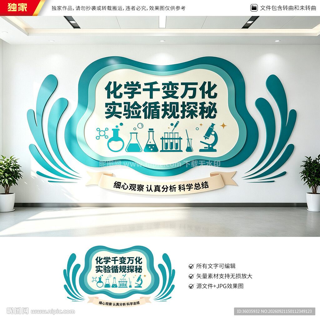 化学实验室文化墙