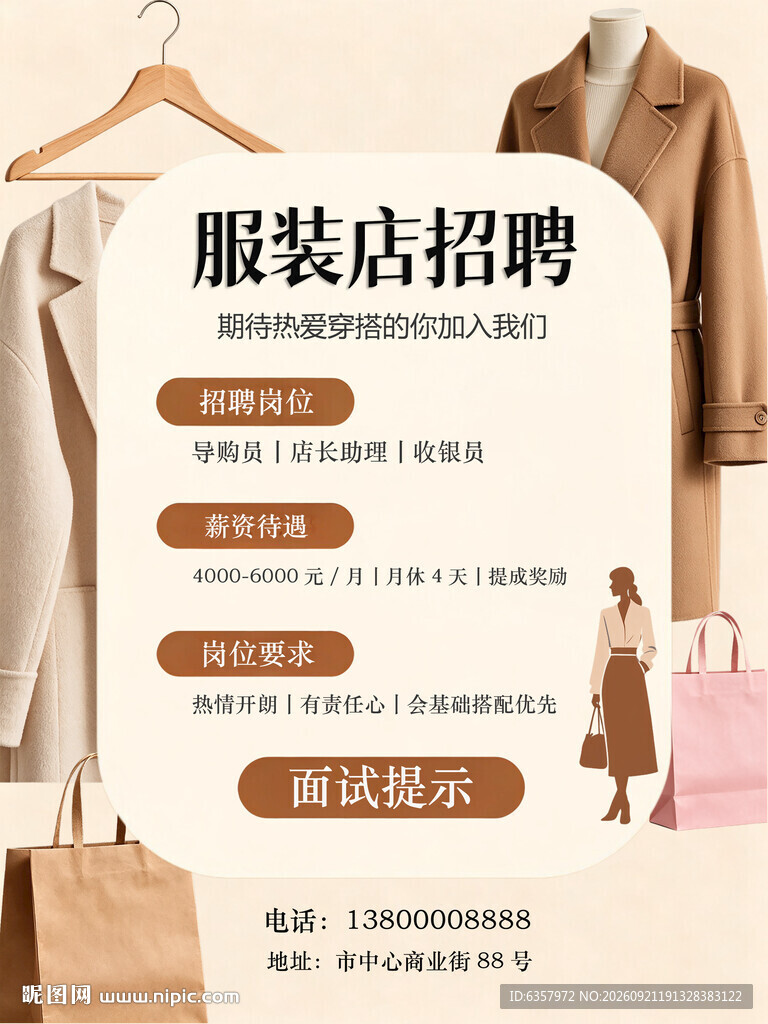 服装店招聘