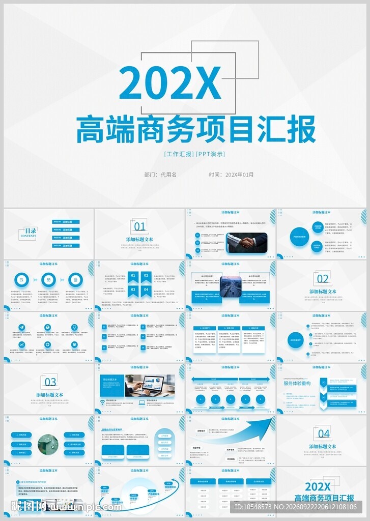 商务项目汇报PPT模板
