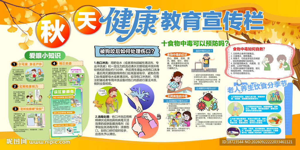 秋季健康教育宣传栏