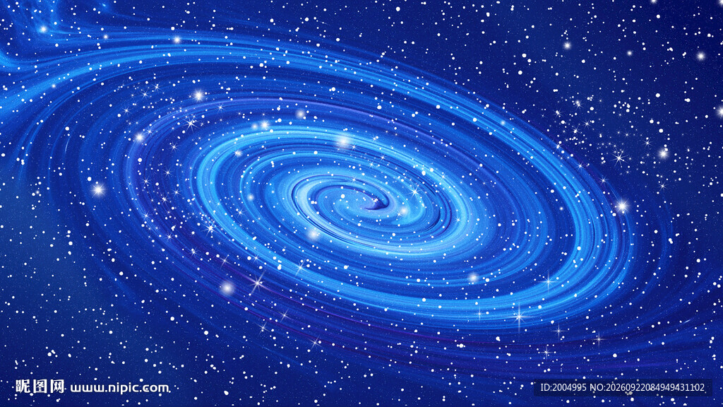 蓝色星空旋涡吊顶天花