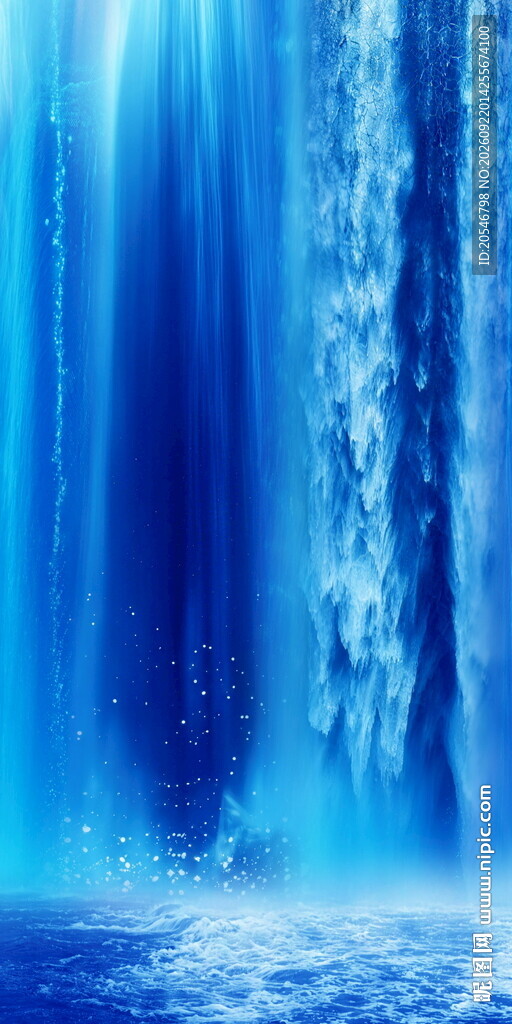 梦幻蓝色水流背景图