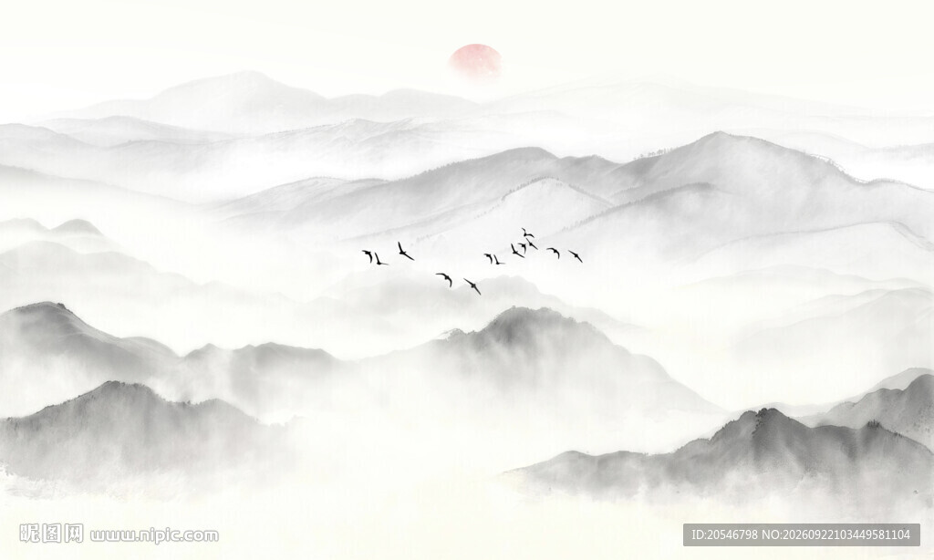 中国风山水画