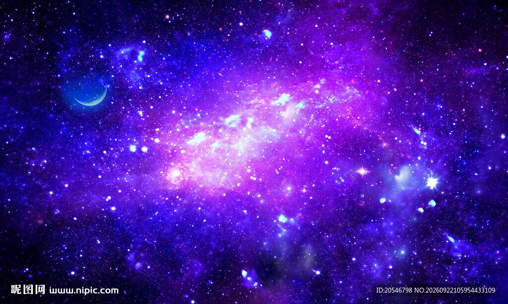 梦幻蓝紫色星空顶软膜灯箱
