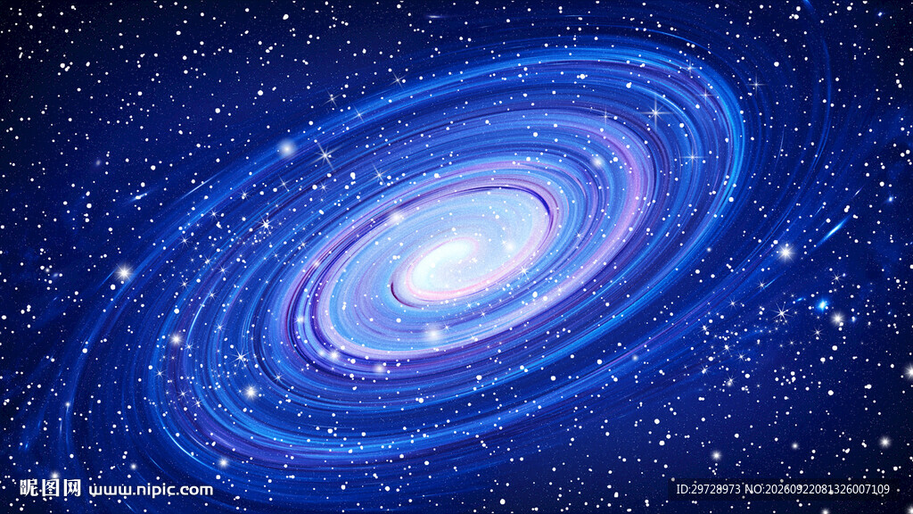 蓝色旋涡宇宙太空星空