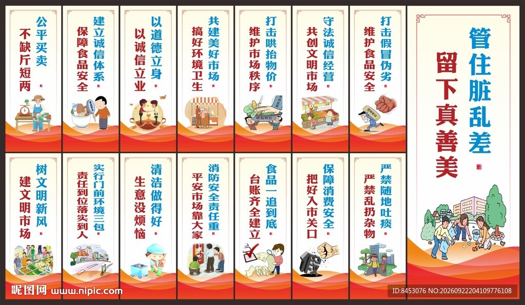 农贸市场展板