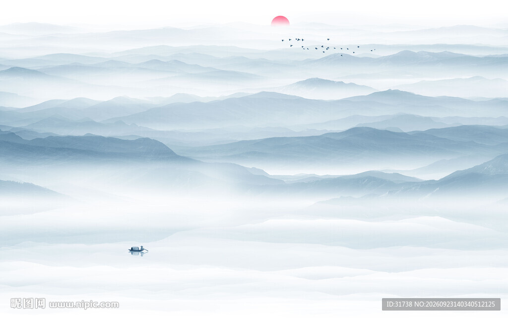 山水水墨画