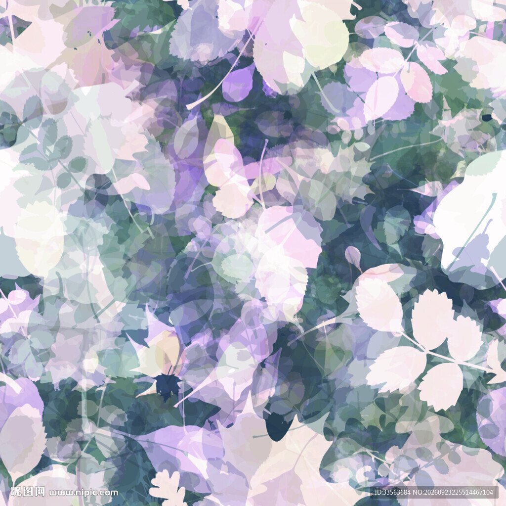 水彩朦胧花卉背景