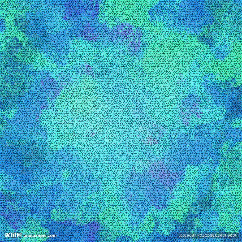 蓝绿水彩晕染纹理背景