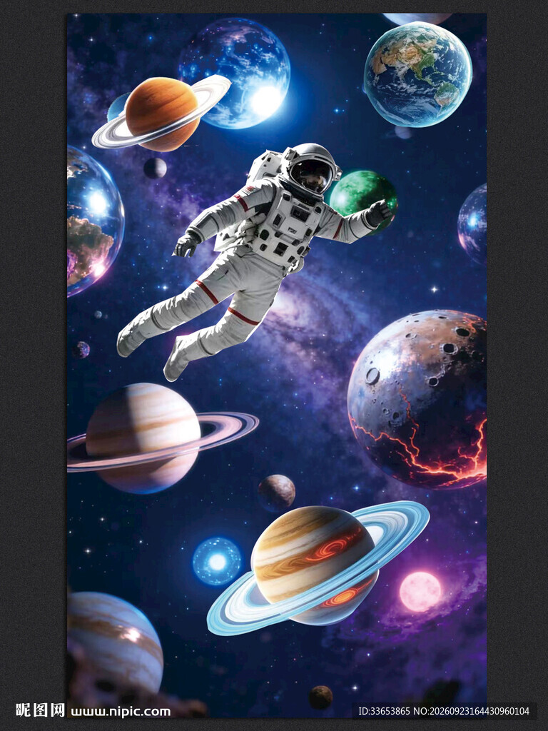 宇宙漩涡黑洞外太空星球银河背景