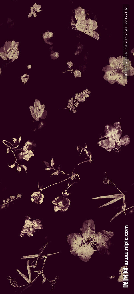 扎染花 数码印花