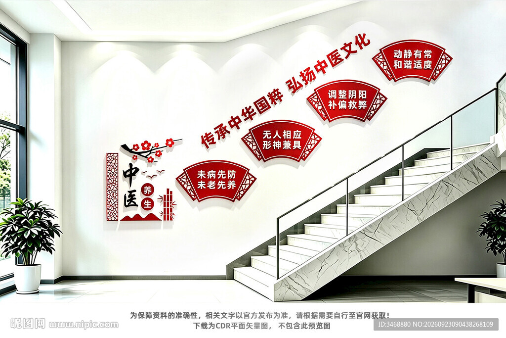 中医养生楼梯文化墙