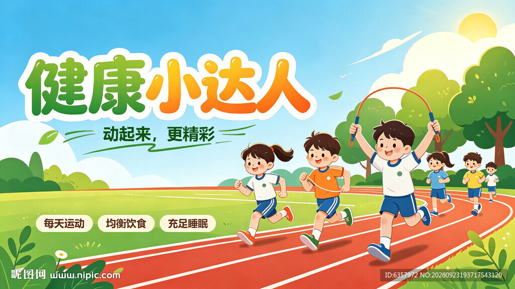 健康小达人 幼儿园海报 成长 