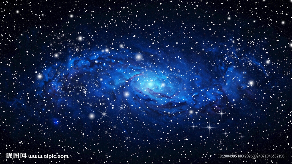 蓝黑宇宙星空星系